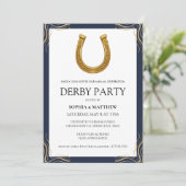 Invitation Equestrian Derby Party Modern Race Horse Invite (Debout devant)