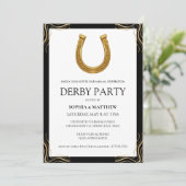Invitation Equestrian Derby Party Modern Race Horse Invite (Debout devant)