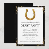 Invitation Equestrian Derby Party Modern Race Horse Invite (Devant / Derrière)