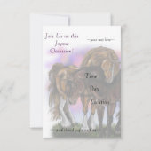 Invitation Equine Devotion~invitation de chevaux couchés de s (Dos)