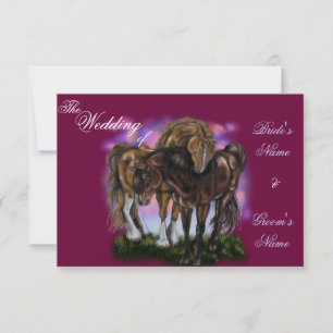 Invitation Equine Devotion~invitation de chevaux couchés de s