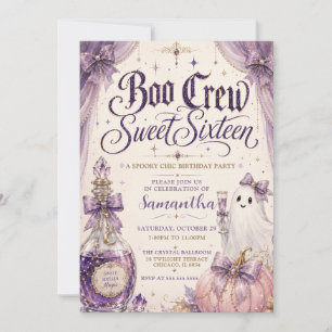 Invitation Équipage Boo Démon chic Douze ans sucrés