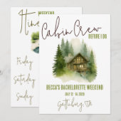 Invitation Équipage cabine avant moi! Week-end Bachelorette P (Devant / Derrière)