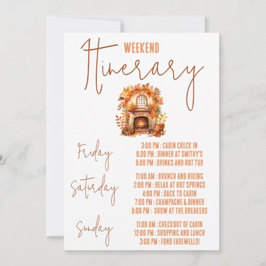 Invitation Équipage cabine avant moi! Week-end Bachelorette P (Dos)