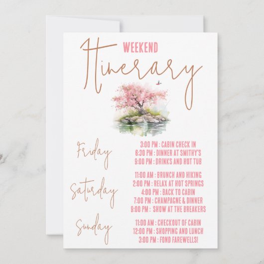 Invitation Équipage cabine avant moi! Week-end Bachelorette P (Dos)