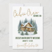 Invitation Équipage cabine avant moi! Week-end Bachelorette P (Devant)