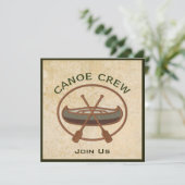 Invitation Équipage de canoë (Debout devant)