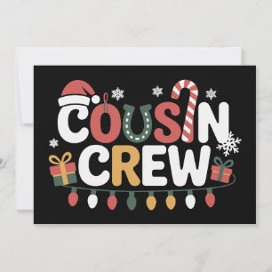 Invitation Équipage de Cousin Noël Canne de Bonbon Lumières C