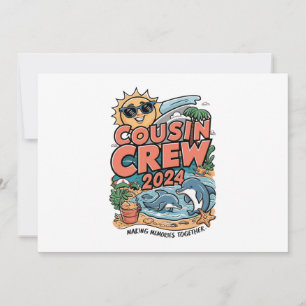 Invitation Équipage de cousins voyage en famille à la plage V