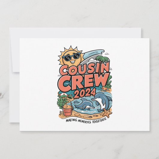 Invitation Équipage de couture 2024 Vacances été Plage Voyage (Devant)