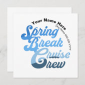 Invitation Équipage de croisière Spring Break (Devant / Derrière)
