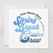 Invitation Équipage de croisière Spring Break (Devant)