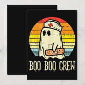 Invitation Équipe Boo Boo Infirmière Halloween Pour Infirmièr (Devant / Derrière)