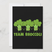 Invitation Équipe Broccoli Amusant Broccoli Lover Équipe Vegg (Dos)