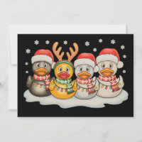 Équipe Canard en Caoutchouc Renne de Noël Lumières