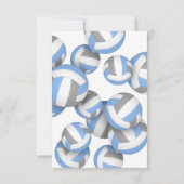 Invitation équipe d'adultes gris couleurs volley-ball prix ba (Dos)