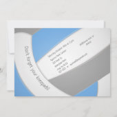 Invitation équipe d'anniversaires de enfants de volley-ball b (Dos)