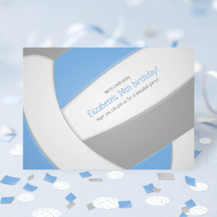 Invitation équipe d'anniversaires de enfants de volley-ball b