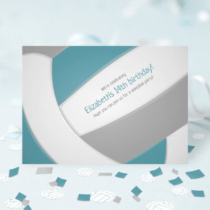 Invitation Équipe d'anniversaires de enfants de volley-ball g