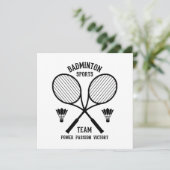 Invitation Équipe de badminton (Debout devant)