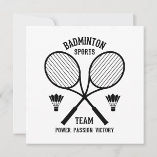 Invitation Équipe de badminton