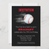 Invitation Équipe de baseball Pitch The Ball personnalisable  (Devant)
