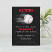 Invitation Équipe de baseball Pitch The Ball personnalisable  (Debout devant)