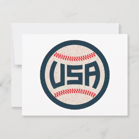 Invitation Équipe de baseball USA (Devant)
