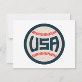 Invitation Équipe de baseball USA (Dos)
