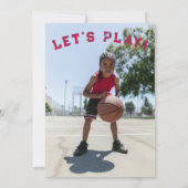 Invitation Équipe de Basket-ball des Enfants Cool de Slamdunk (Dos)