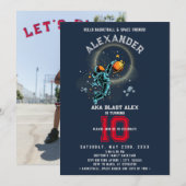 Invitation Équipe de Basket-ball des Enfants Cool de Slamdunk (Devant / Derrière)