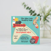 Invitation Équipe de bowling rétro Ligue Fête (Debout devant)