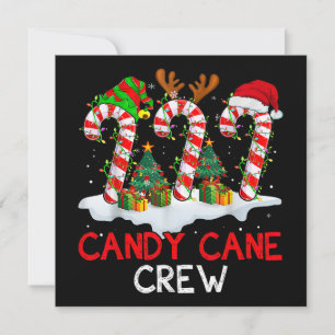 Invitation Équipe de Candy Cane Noël Santa Elf Renne X-mas