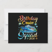 Invitation Équipe de croisière d'anniversaire 2026 (Dos)