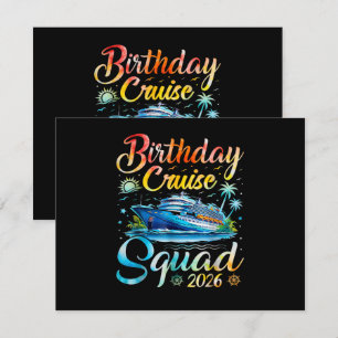 Invitation Équipe de croisière d'anniversaire 2026