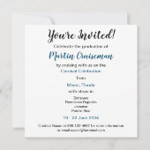 Invitation Équipe de Croisière de Remise des Diplômes (Dos)