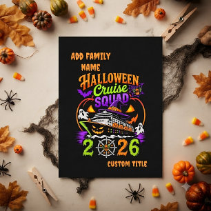 Invitation Équipe de croisière Halloween 2026 tenue coordonné