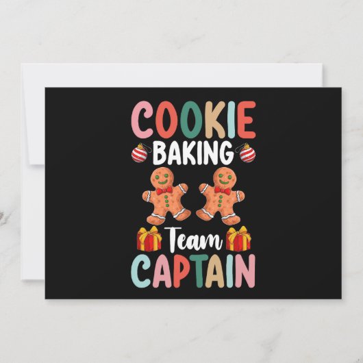 Invitation Équipe de cuisson des cookies Capitaine Famille No (Devant)