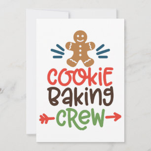 Invitation équipe de fabrication de cookies de Noël