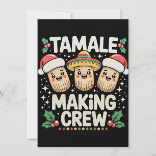 Invitation Équipe de fabrication de tamales Saison de Noël Me