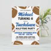 Invitation Équipe de football bleu Boys à mi-temps fête d'ann (Debout devant)