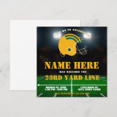 Invitation Équipe de football Green Yellow White Bay (Devant / Derrière)