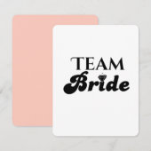 Invitation Équipe de la Mariée (Devant / Derrière)