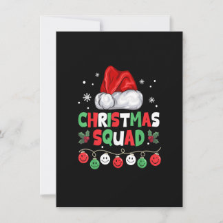 Invitation Équipe de Noël de famille Père Noël 2022 Lumières 