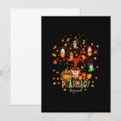 Invitation Équipe de pharmacie drôle Citrouille pilule automn (Devant / Derrière)