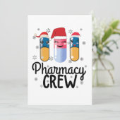 Invitation Équipe de pharmacie. T-shirt de Noël du pharmacien (Debout devant)