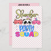 Invitation Équipe de pyjama de filles pour soirée pyjama (Devant / Derrière)