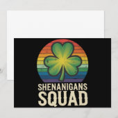 Invitation Équipe de Shenanigans Saint-Patrick Correspondante (Devant / Derrière)