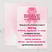 Invitation Équipe de soutien au cancer du sein Ruban rose Per (Devant / Derrière)