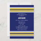 Invitation Équipe de stripes blanches de Jersey (Dos)